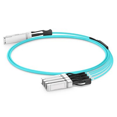 100G QSFP28 до 4x25g SFP28 AOC 100G QSFP28 Активен оптичен кабел CE FCC 1-100 m