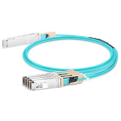 200g QSFP56 до 4x 50g SFP56 Активен оптичен кабел (AOC), 1M -20 m